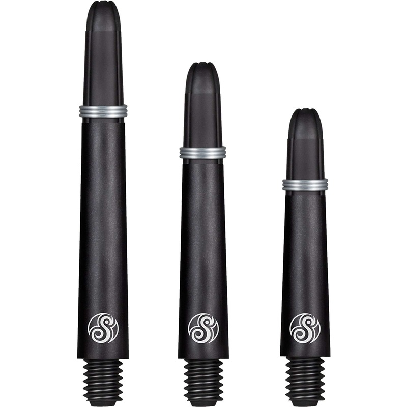 Shot Koi Carbon Dart Shafts – with Springs – Plain Black Short