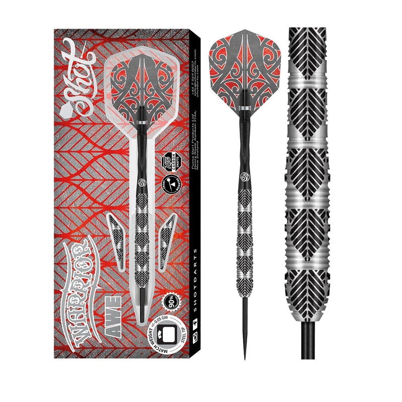 Shot Warrior Awe 90% Tungsten Steel Tip Darts 22 GRAM