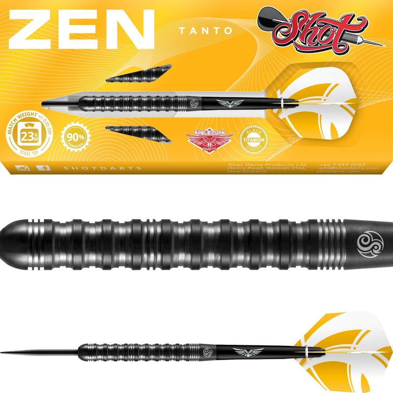 Shot – Zen Tanto Darts – Steel Tip – 90% Tungsten – 23g 24g 25g 23 grams