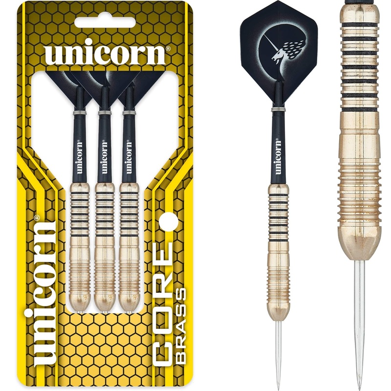 Unicorn Core Brass Darts – Steel Tip – Style 2 – Brass 20g