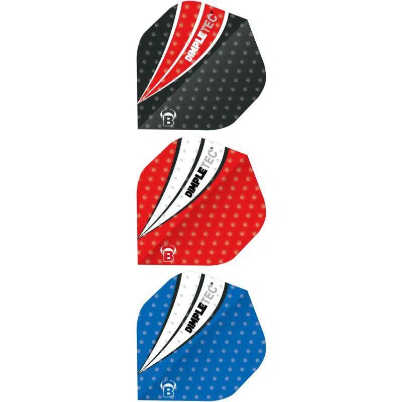 Bull’s DE Dimpletec Dart Flights Assorted Colours Black/Red