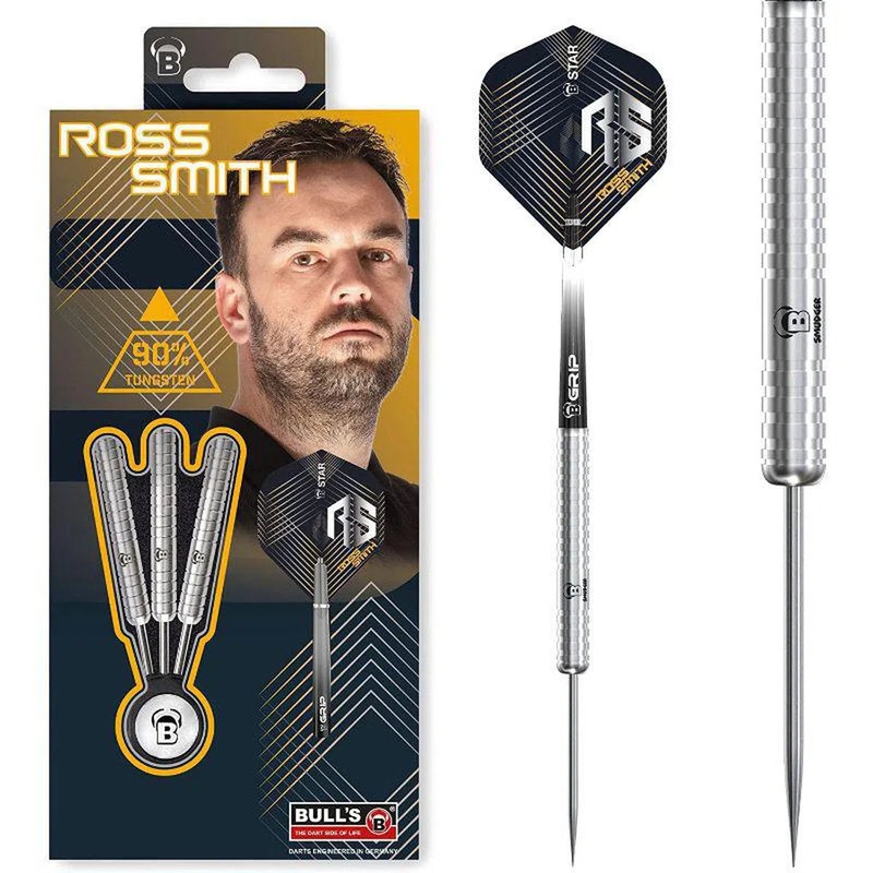 Bull’s DE Ross Smith 90% Tungsten Steel Tip Darts 22 GRAM