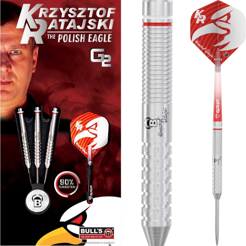 BULL’S – Krzysztof Ratajski Gen 2 Darts – Steel Tip – 90% Tungsten – 22g 24g 26g 22 grams