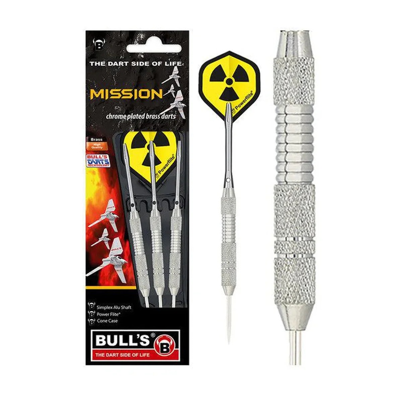 BULL’S Mission-D 23 gram Brass Steel Tip Dart Set