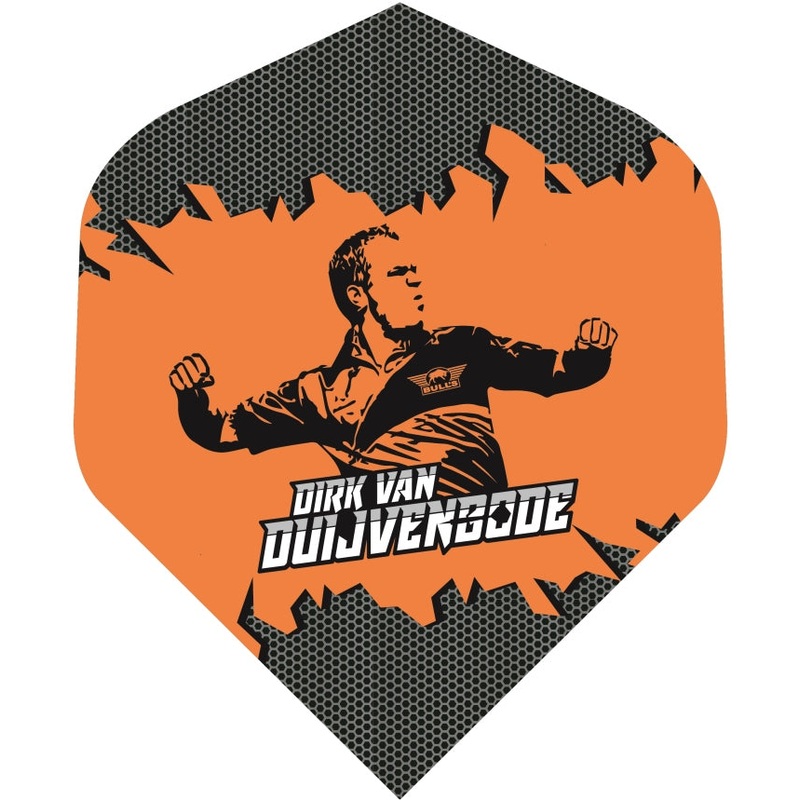 Dirk van Duijvenbode Powerflite Standard Shape Dart Flights – Standard Edition Orange