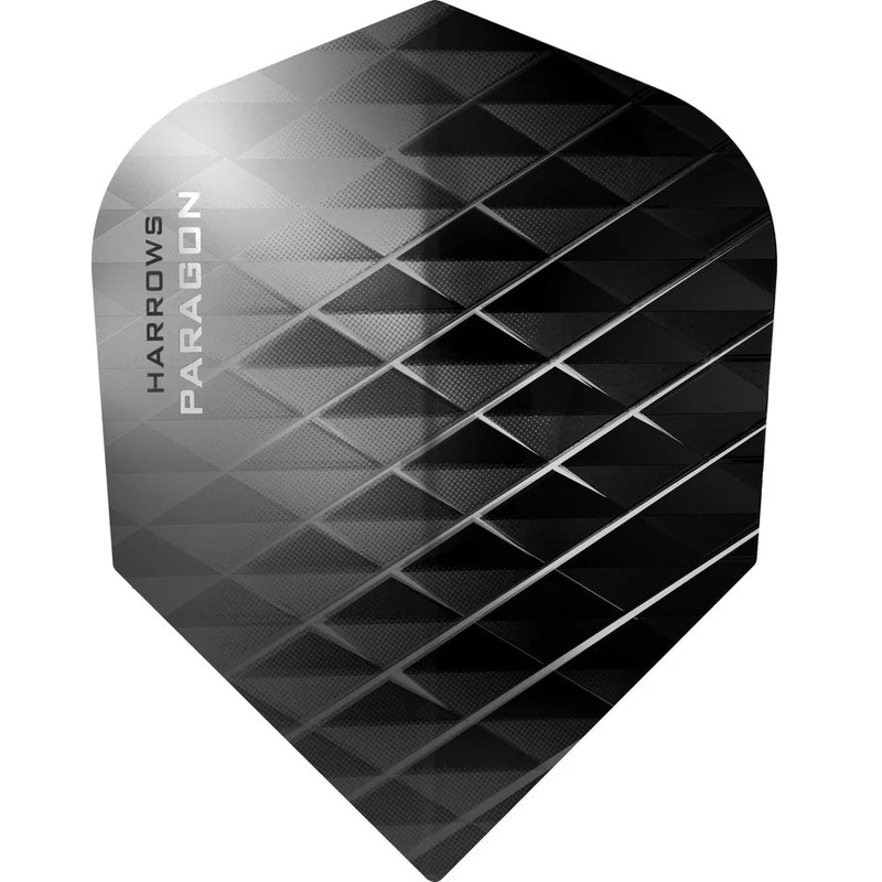 Harrows Prime Paragon Smokey Black Standard Dart Flights Standard 100 Micron Extra Strong