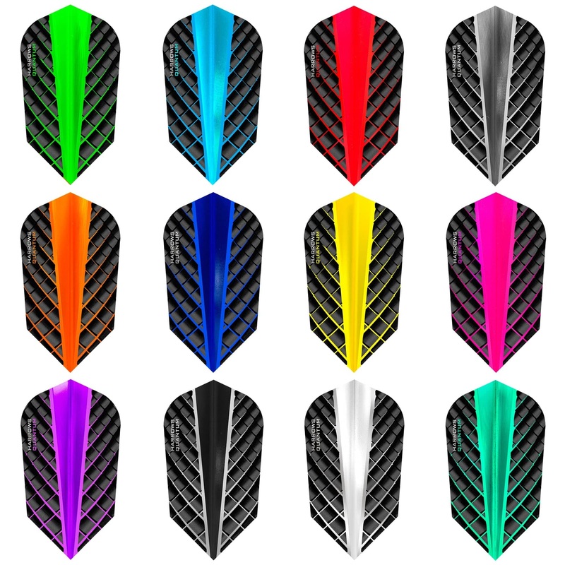 *Harrows Quantum Dart Flights – 3D Effect – 100 Micron – Slim Aqua