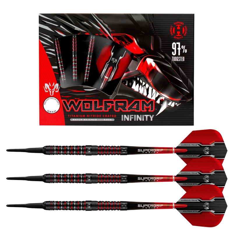 Harrows Wolfram Infinity 97% Tungsten Soft Tip Darts 18 Gram