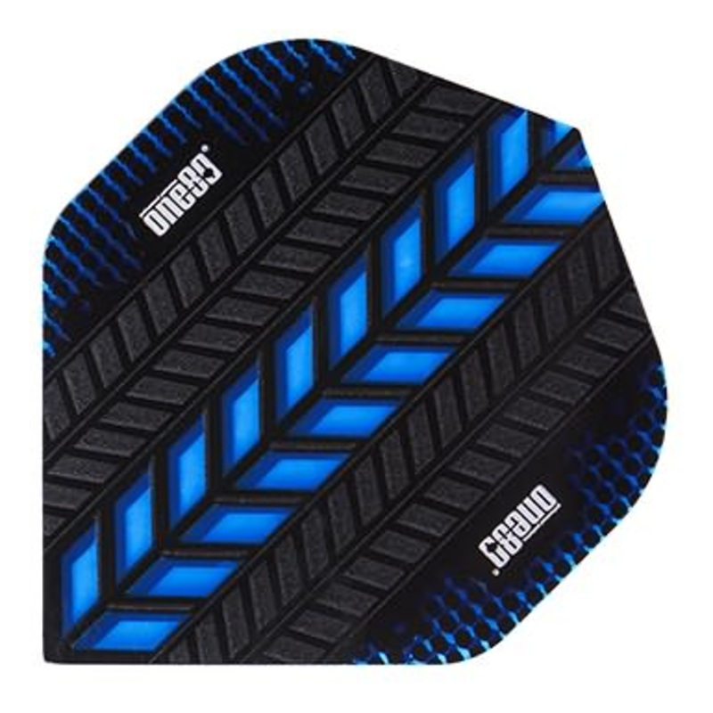 One80 Axis 04 Black/Blue Dart Flights Standard 100 Micron Poly