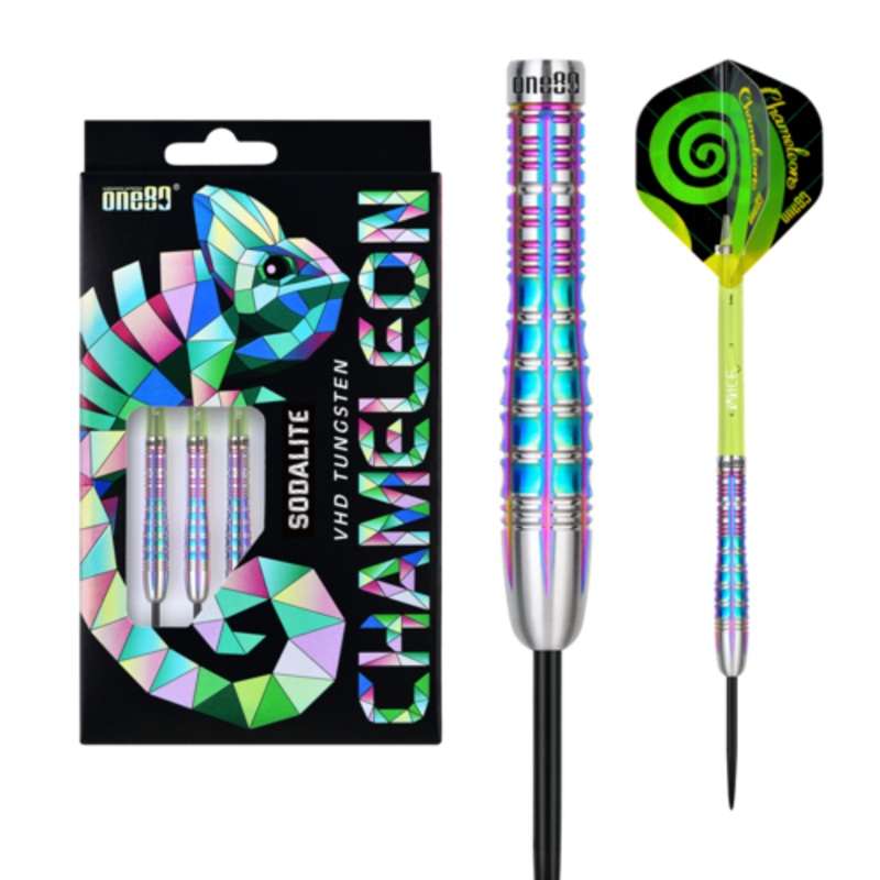 One80 Chameleon Sodalite 25 gram 90% Tungsten Steel Tip Dart Set