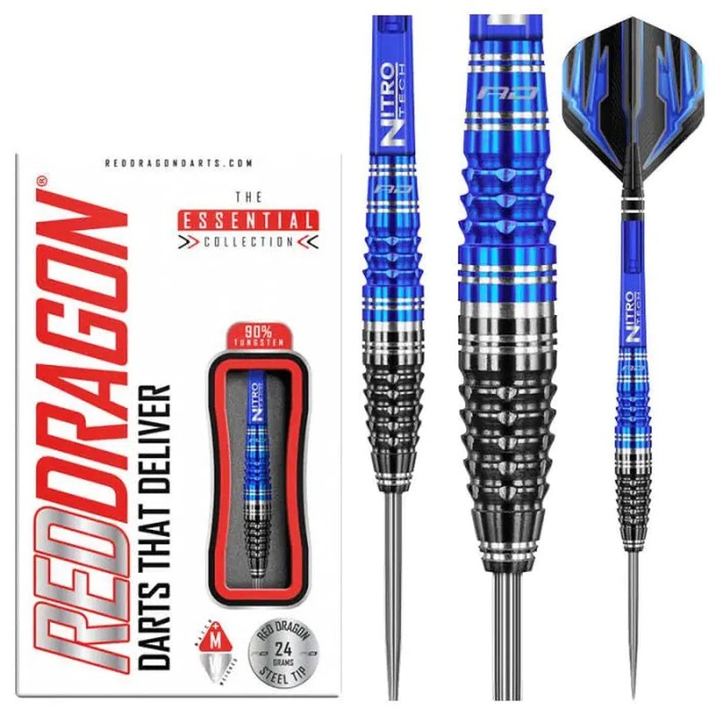 Red Dragon Delta 2 90% Tungsten Steel Tip Darts 24 GRAM
