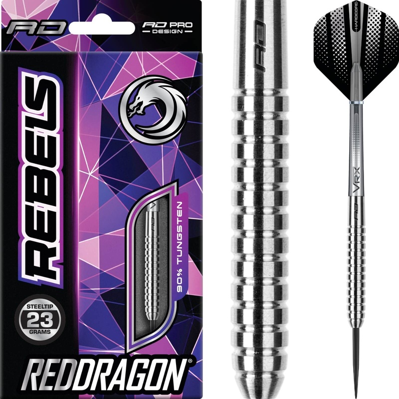 Red Dragon – Rebel 2 Darts – Steel Tip – 90% Tungsten – 23g 24g 25g 23 grams