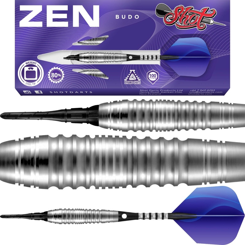 Shot – Zen Budo Darts – Soft Tip – 80% Tungsten – 18g 20g 18 grams