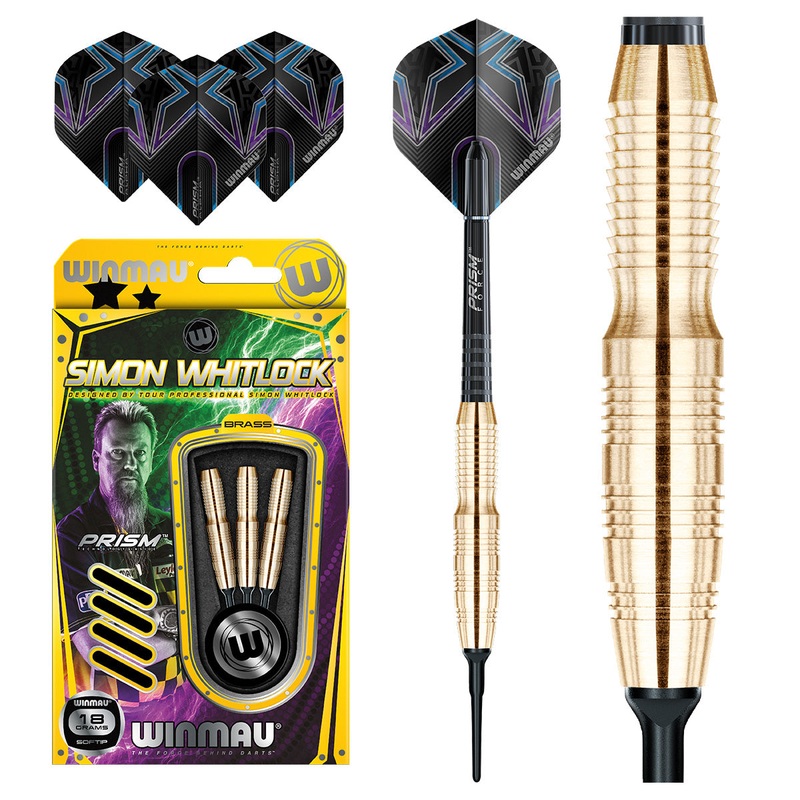 Simon Whitlock Brass Soft Tip Darts by Winmau 18 Gram