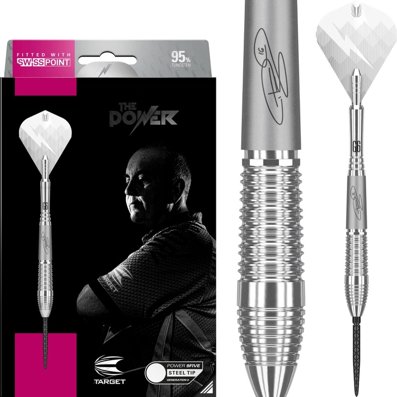Target – Phil Taylor Gen 6 Darts – Swiss Point – Steel Tip – 95% Tungsten – 22g 24g 26g 22 grams