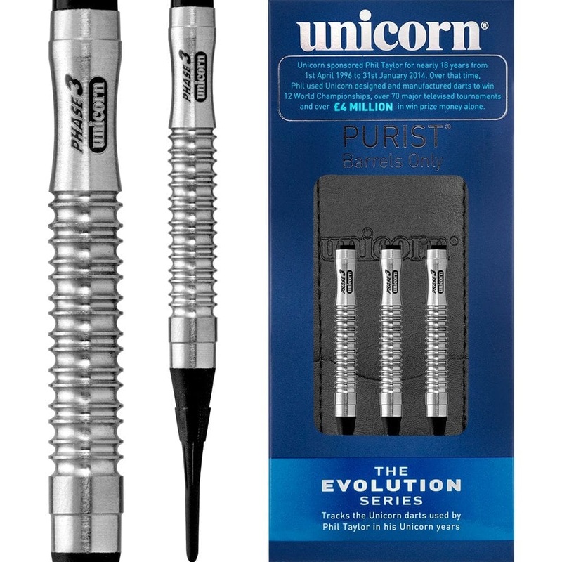 *Unicorn Evolution Darts – Soft Tip Tungsten – Phase 3 Purist 18g