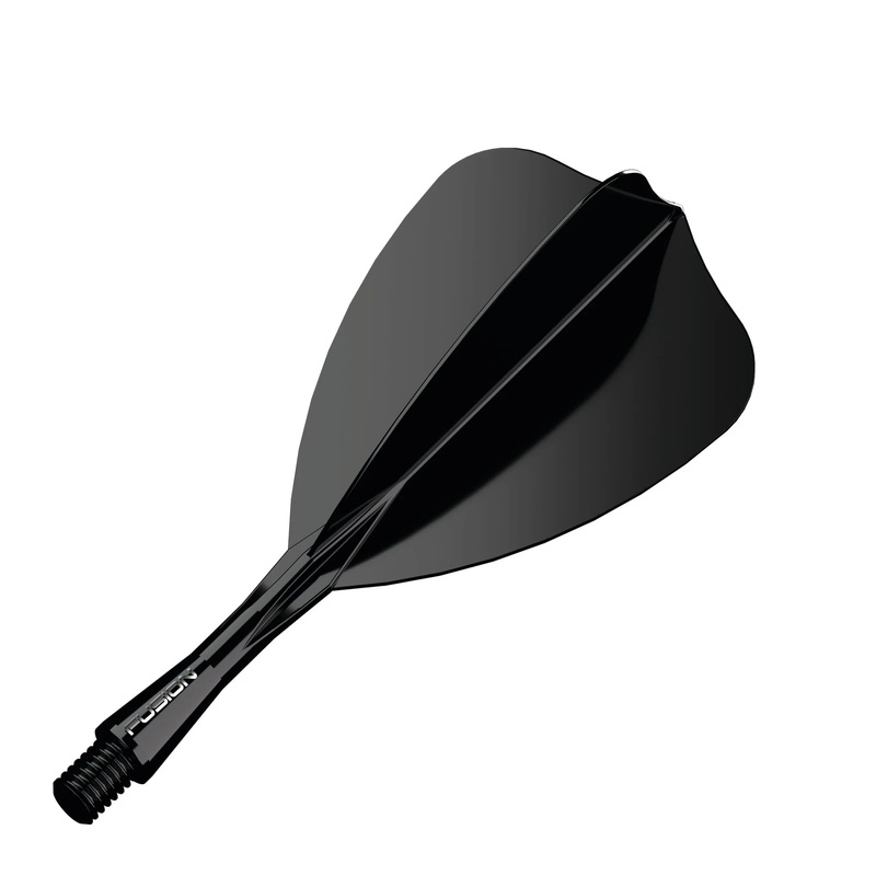 Winmau Fusion Integrated Flight & Shaft Arrow – Short – Black Black Short (22mm in length excluding thread) Polycarbonate