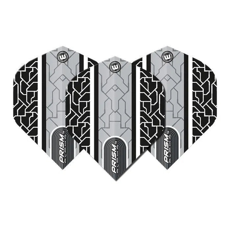 Winmau Prism Alpha Circuit Extra Thick Flights – Black/White