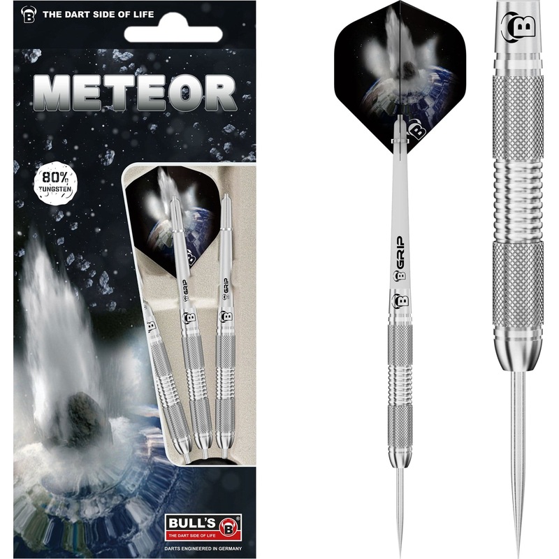 BULL’S Meteor Darts – Steel Tip – 80% Tungsten – MT9 – Twin Knurl 25g