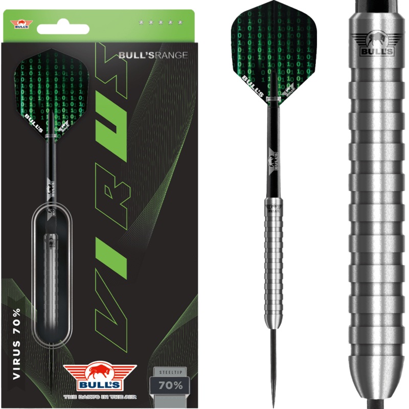Bull’s NL Virus 70% Tungsten 22 gram Steel Tip Dart Set
