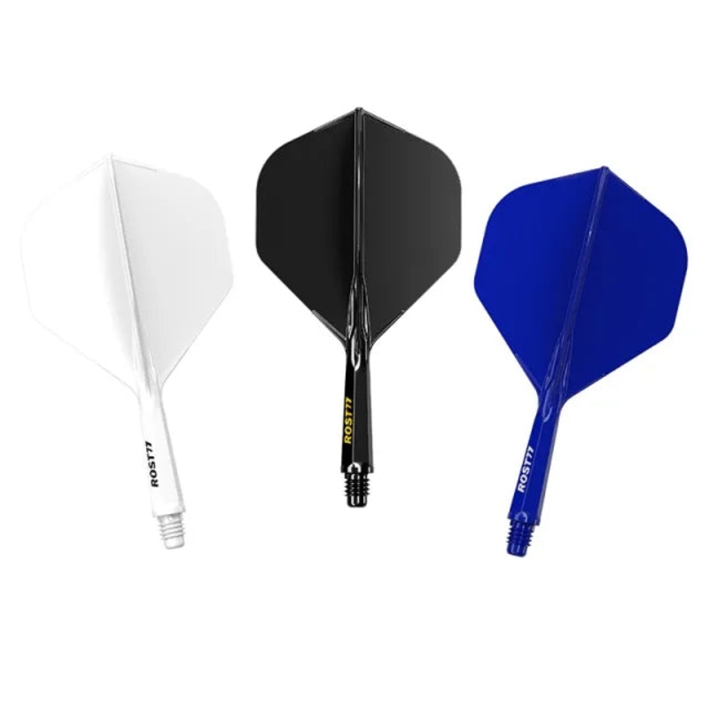 CUESOUL ROST 77 Integrated Dart Shaft & Flight – Big Standard Shape – Medium – Black White Blue Black White Blue Medium (28mm in length excluding thread) Big Standard