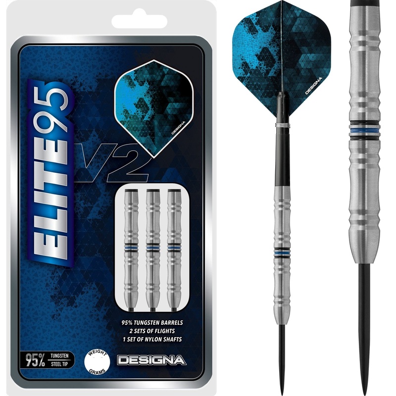 *Designa Elite 95 V2 Darts – Steel Tip – M1 22g