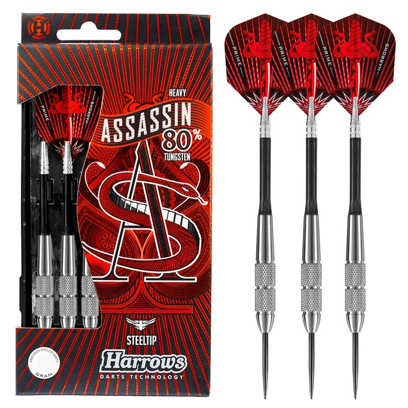 Harrows Assassin Knurled Heavy 80% Tungsten Darts 28 Gram
