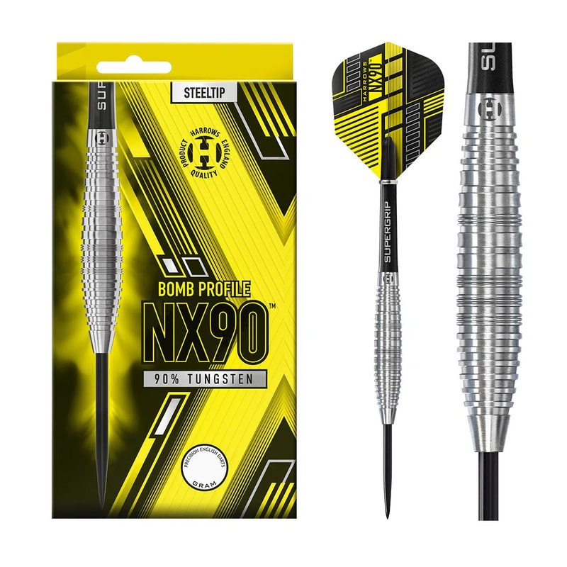Harrows NX90 Bomb 90% Tungsten Steel Tip Darts 21 GRAM