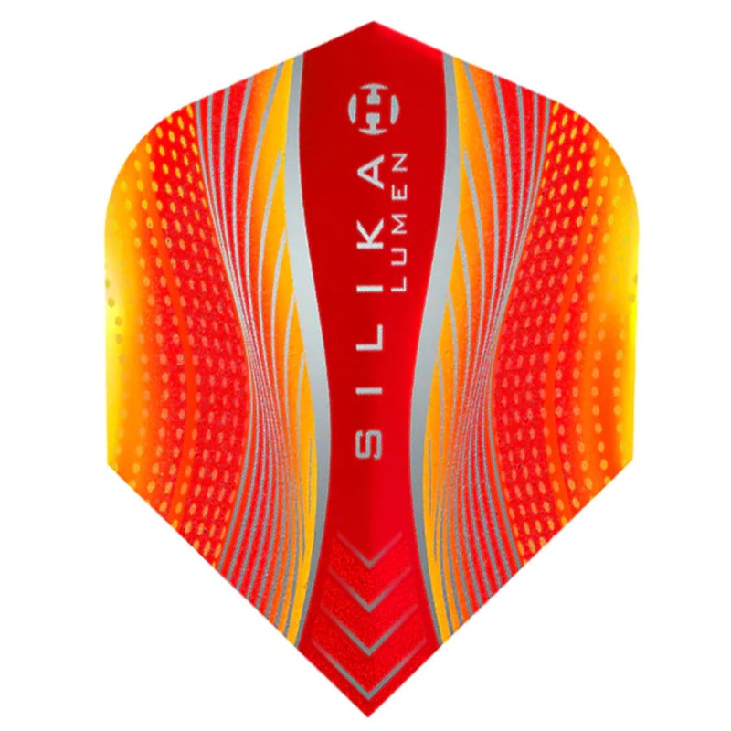 Harrows Silika Lumen – Patented Tough Crystalline Coated Yellow/Red – No6 Standard Dart Flights Standard 100 Micron Extra Strong