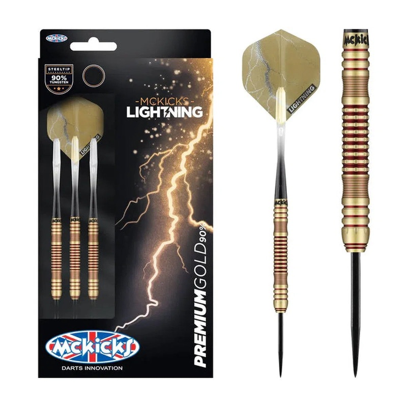 McKicks Premium Gold 90% Tungsten Steel Tip Darts 21 GRAM