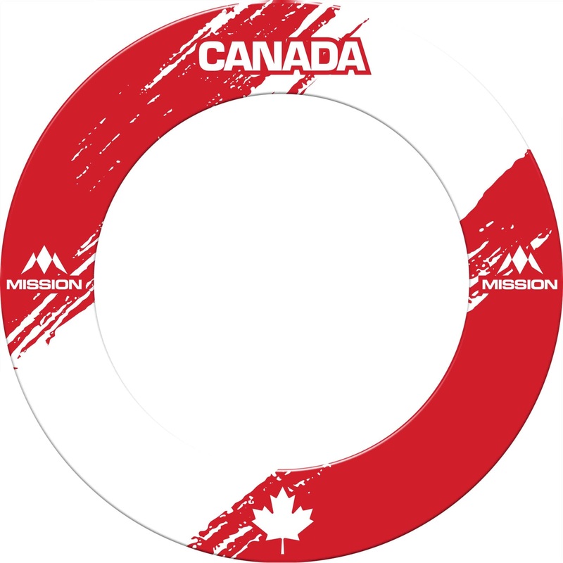 Mission Dartboard Surround – Canada Design – Slanted Design – Maple Leaf