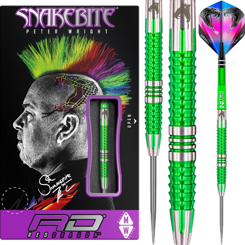 Red Dragon – Peter Wright Mamba 2 Darts – Steel Tip – 90% Tungsten – 22g 24g 22 grams