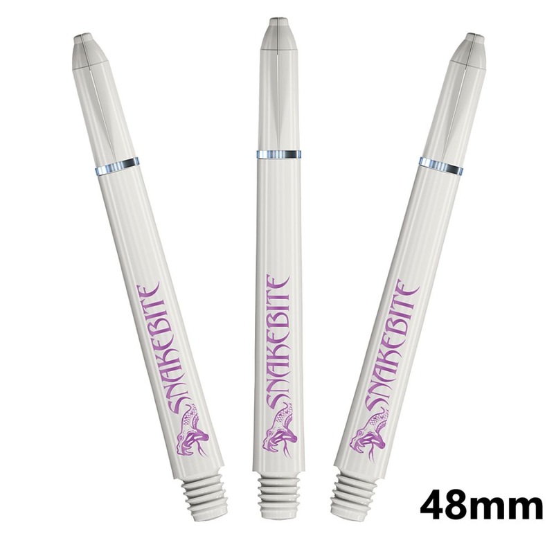 Red Dragon Snakebite Nylon Dart Shafts White Medium – 48mm