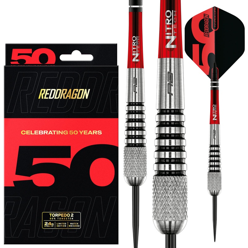 Red Dragon Torpedo 2 80% Tungsten Steel Tip Darts 24 Gram
