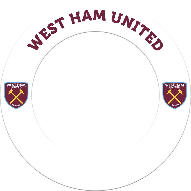 West Ham United FC – Official Licensed – Dartboard Surround – S2 – White Crest