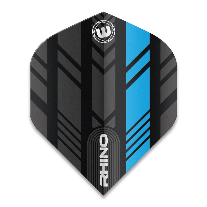 Winmau Rhino Extra Thick Standard Dart Flights 100 Micron 6905-192 Black / Blue