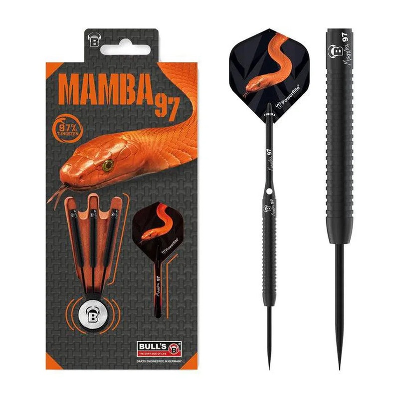 BULL’S Mamba 97 M2 97% Tungsten 26 gram Steel Tip Dart Set