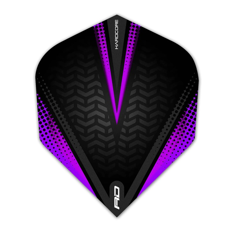 Hardcore Radical Purple Standard Dart Flights by Red Dragon