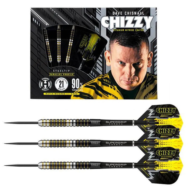 Harrows Dave Chisnall Chizzy 90% Tungsten Steel Tip Darts 21 GRAM