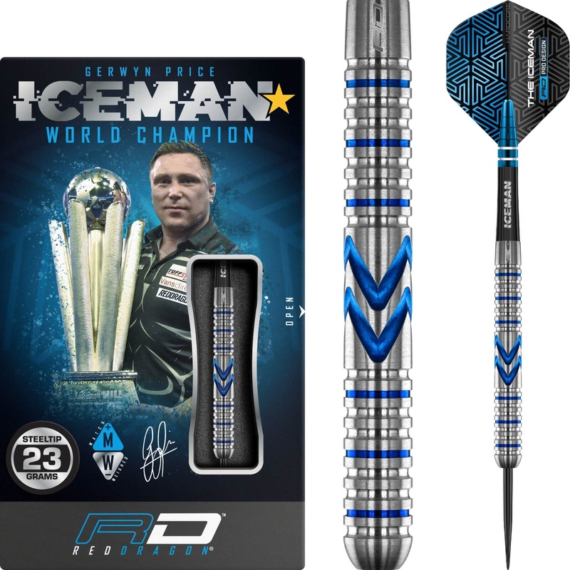 Red Dragon – Gerwyn Price Midnight Darts – Steel Tip – 90% Tungsten – 23g 25g 23 grams