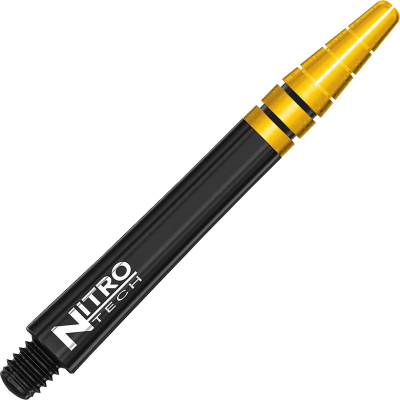 Red Dragon Nitrotech Dart Shafts – Medium Black and Gold