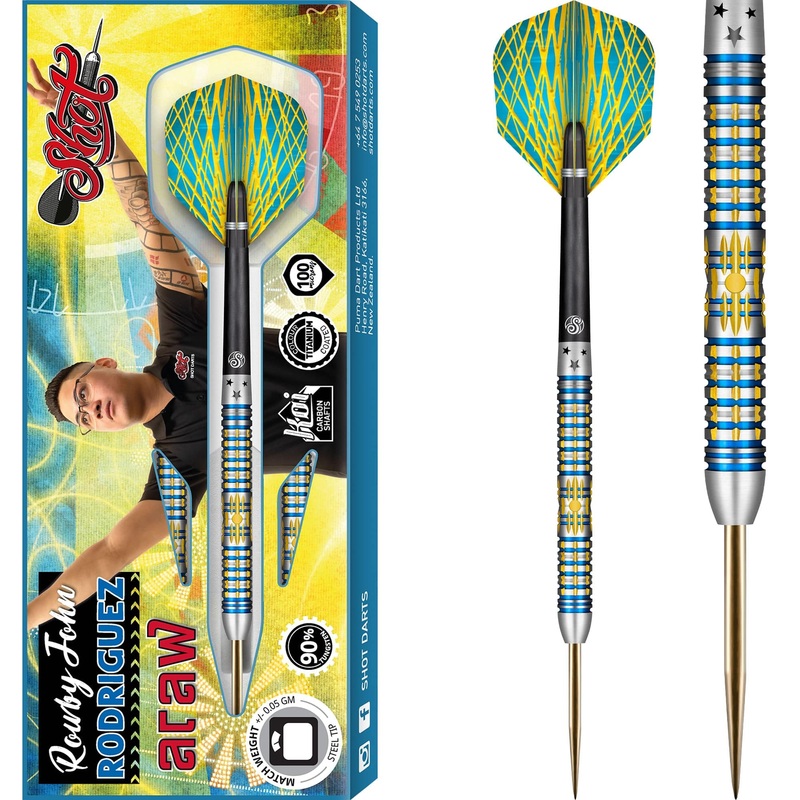 Shot Rowby-John Rodriguez Darts – Steel Tip Tungsten – Araw 21g