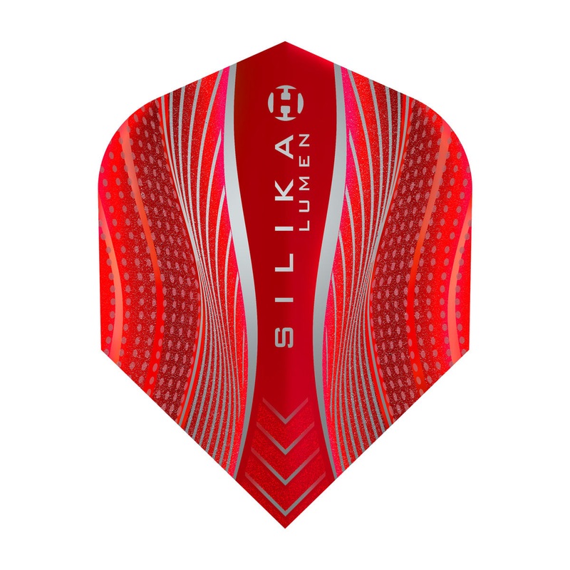 Silika Lumen No6 Standard Red Dart Flights by Harrows