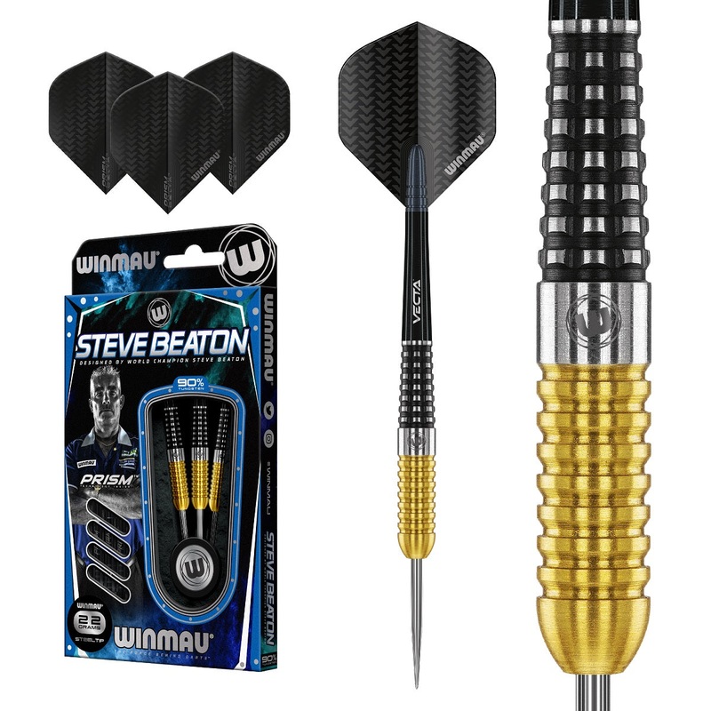 Steve Beaton Special Edition 90% Tungsten Steel Tip Darts by Winmau 22 Gram