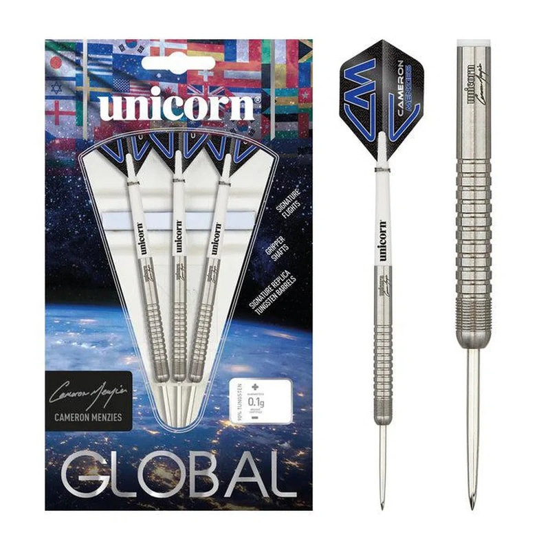 Unicorn Cameron Menzies Global Darts 90% Tungsten Steel Tip Darts 24 GRAM