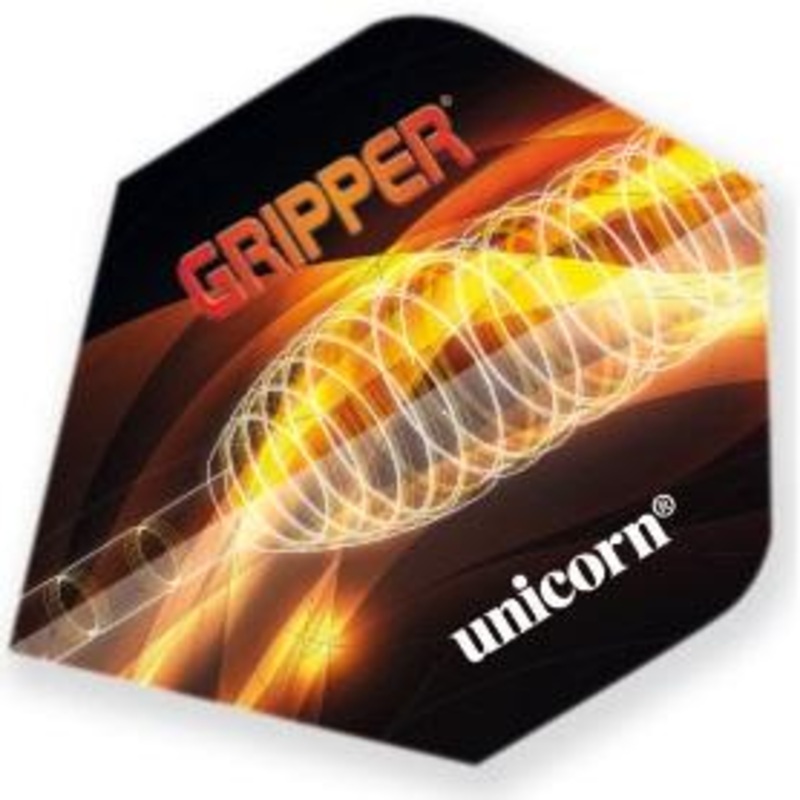 Unicorn Core 75 Gripper Black & Orange Dart Flights