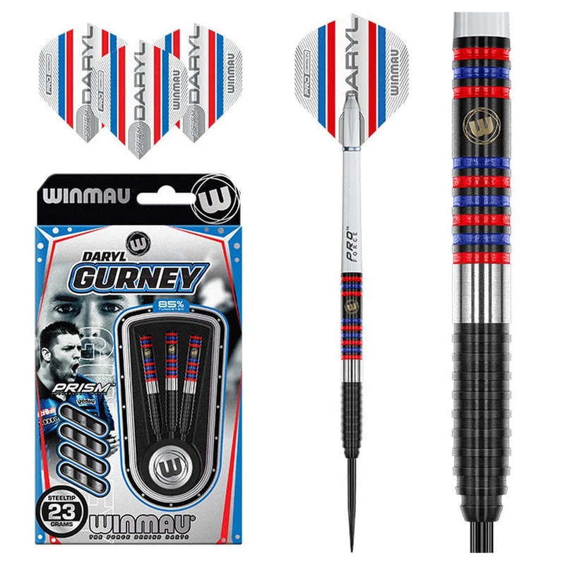 Winmau Daryl Gurney Pro-Series 85% Tungsten Steel Tip Darts 23 GRAM