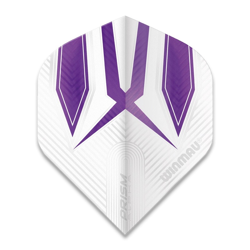 Winmau Prism Alpha Standard Dart Flights 100 Micron 6915-177 Purple / White