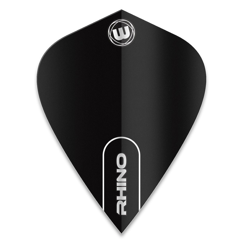 Winmau Rhino Kite Dart Flights 100 Micron Extra Thick 6907-100 Black