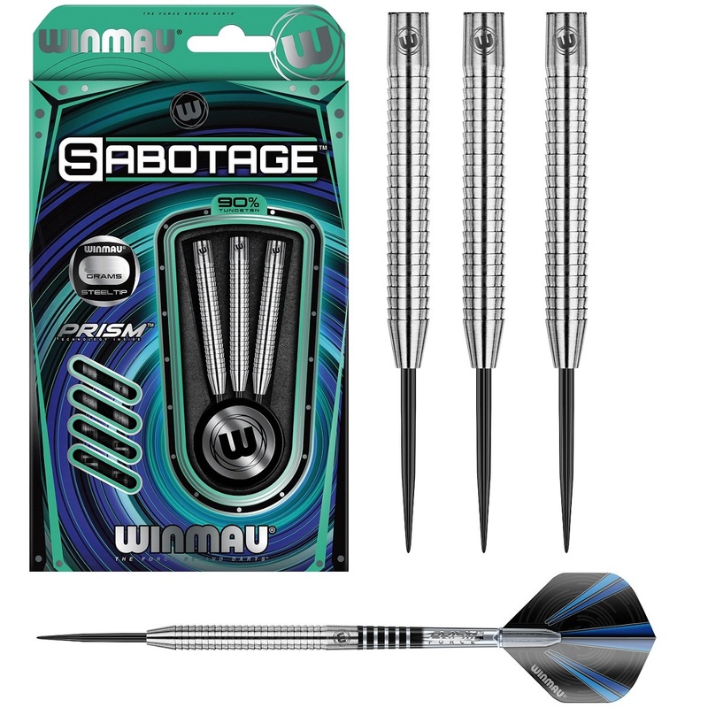 Winmau Sabotage 90% Tungsten Steel Tip Darts 20 Gram